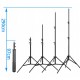 SOLIDNY STATYW STUDYJNY OŚWIETLENIOWY A663 BIG 290cm z głowicą 16mm 1/4''