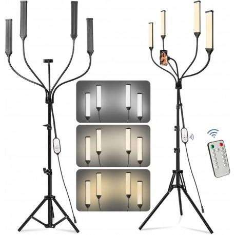 LAMPA KOSMETYCZNA F&V do RZĘS BRWI z 4 RAMIONAMI CZTERORAMIENNA 30W +STATYW